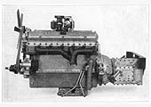 A 12 cylinder Armstrong Siddeley engine and gear-box of the type fitted to the Coventry Pneumatic Rail Car