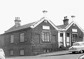 Another view of the original 1838 station building with the private driveway to the platforms and parcels buildings on the left
