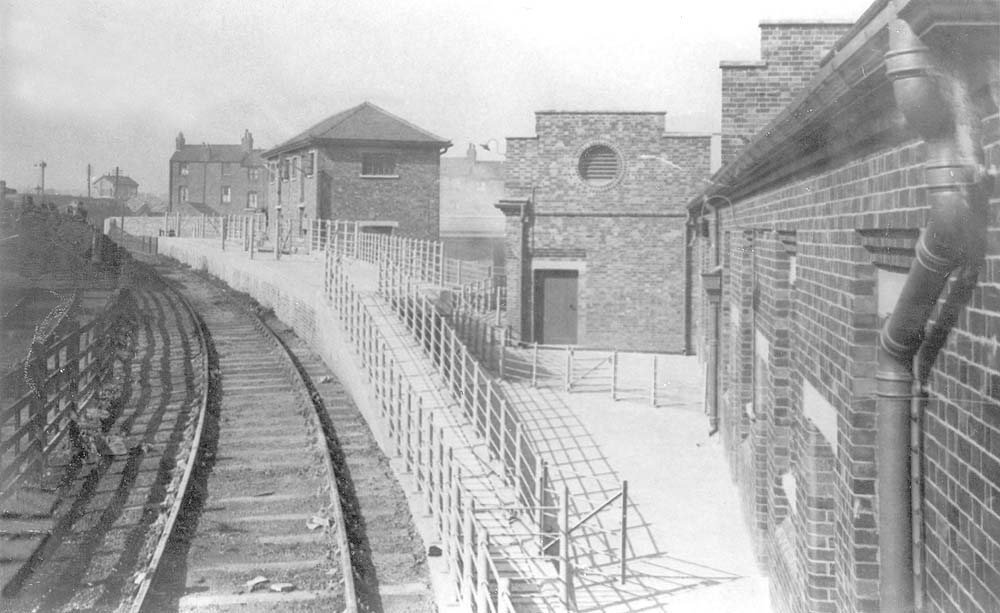 View of the cattle dock installed with the opening of the new Abattoir with Coventry No 4 Signal box in the distance