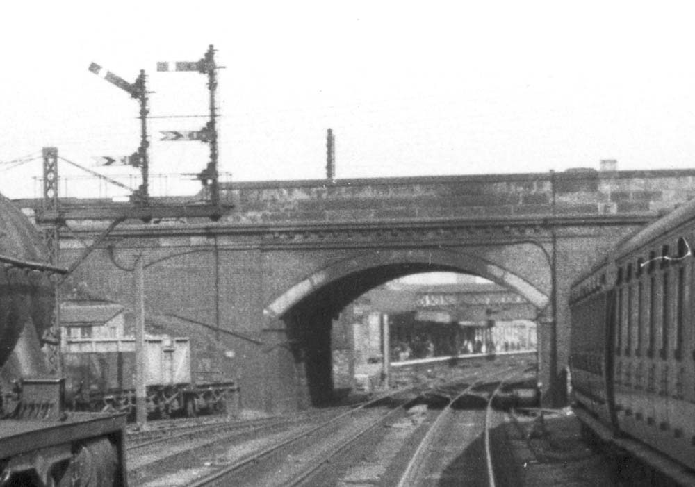 Close up of a driver's view approaching the station before passing under Warwick Road bridge