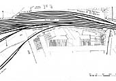 Part of the Ordnance Survey map showing the entrance to the goods yard off the Nuneaton branch