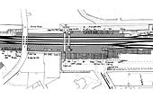 Layout of the station prior to the 1901-4 building work with Eaton road and the main entrance at the bottom