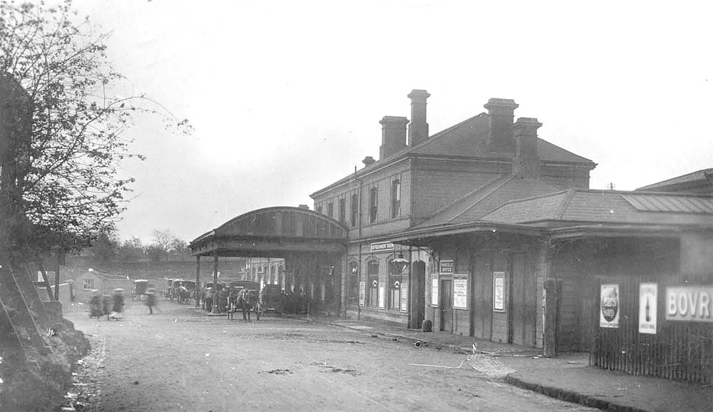 A general view looking from the Warwick Road entrance of Coventry station prior to the 1901-4 rebuilding
