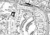 Ordnance Survey Map Revised 1938 Published circa 1947 showing Coventry Station & Shed
