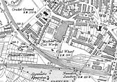 Ordnance Survey map showing Coventry Goods Yard & Albany Road which was revised in 1903 and published in 1906