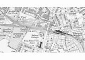 Ordnance Survey map showing Coventry Goods Yard, Station and Shed which revised in 1903 and published in 1906