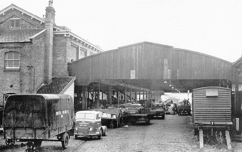 View of the covered loading area to Coventry's No 1 goods shed located in Warwick Road good next to the Birmingham to Coventry mainline