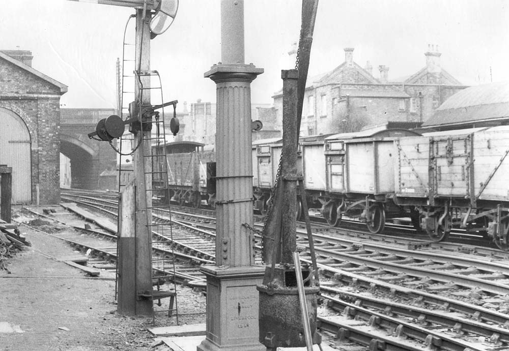 View showing three significant remnants of the original 1838 London and Birmingham Railway, the station, the engine shed and the water column