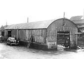 Exterior view of Covenmtry station's parcels shed located by the up platform