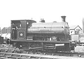 Courtaulds 0-4-0ST 'Rocket' is seen shunting in the exchange sidings adjacent to the LNWR's Nuneaton to Coventry line