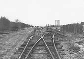 The remains of the pointwork and trackwork located outside the Morris Engines sidings seen in February/March 1984