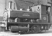 Andrew Barclay 0-4-0ST 'Nellie' Works No 2053 built in 1938 is seen standing within the confines of Courtaulds factory on 6th March 1955
