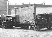Close up showing Curzon Street's steam powered lorry for transporting very heavy loads throughout the city