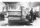 A LNWR electric trolley being demonstrated on the loading deck at Curzon Street Goods Station in 1913