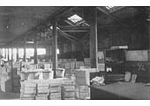 Another view of the fruit shed stacked with produce seen on Sunday 25th September 1938 ready for distribution