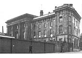 View of the rear of Hardwick's building on the left and the 1840 hotel extension seen from Curzon Street