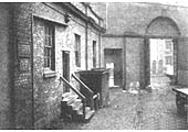 View from the GJR station's departure platform looking towards Curzon Street with the booking office on the left