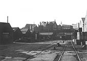 Looking to the far end of Top Yard from Curzon Street level crossing gates with the weighbridge in the left