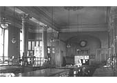 View of Curzon Street's goods forwarding office on the ground floor in the former dining room of the hotel