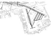 Close up of the 1864 plan showing the expanded facilities of Top Yard at Curzon Street Goods Station