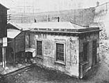 View of the former station master's residence with the retaining wall to Grosvenor Street behind