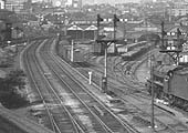 Close up showing Proof House junction alongside Curzon Street's former Excursion Station buildings