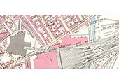 An 1887 25 inch to the mile Ordnance Survey Map of Curzon Street Top Yard and Level Crossing