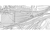 A 1902 25 inch to the mile Ordnance Survey Map of Curzon Street Goods Station and approach roads