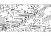 A 1913 25 inch to the mile Ordnance Survey Map of Curzon Street and Lawley Street Wharfs