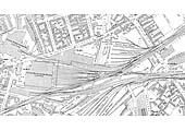 A 1913 25 inch to the mile Ordnance Survey Map of Curzon Street Goods Station and all sidings