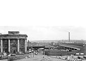 Curzon Street Goods Station with the original L&BR sheds to the immediate right of Hardwick's grand structure
