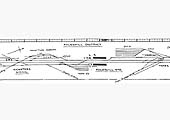 Diagram of the various sidings and connections along the Coventry and Nuneaton branch from Courtaulds to Three Spires Junction