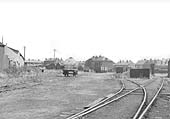 Foleshill Station's goods yard looking rather empty reflecting the decline in traffic in the late 1950s and early 1960s