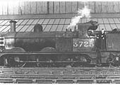 Ex-MR 2F 0-6-0 No 3725, having come off the rails adjacent to Compton and Sons factory, awaits the breakdown gang