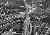 The ninth of several 1931 aerial photographs of the building of Lockhurst Lane bridge over Foleshill Road station