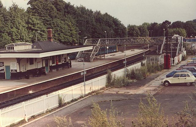 A later colour view of Four Oaks station that shows a little of the station's approach road
