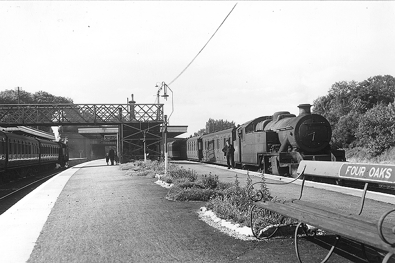 Looking towards Lichfield from the Birmingham end of platform 2 with two 2-6-4T locomotives in evidence