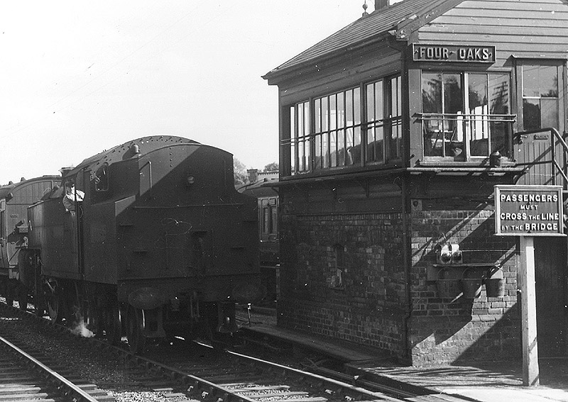 Close up showing the ex-LNWR signal cabin complete with cat walk to access the windows and racks for lamps and fire buckets