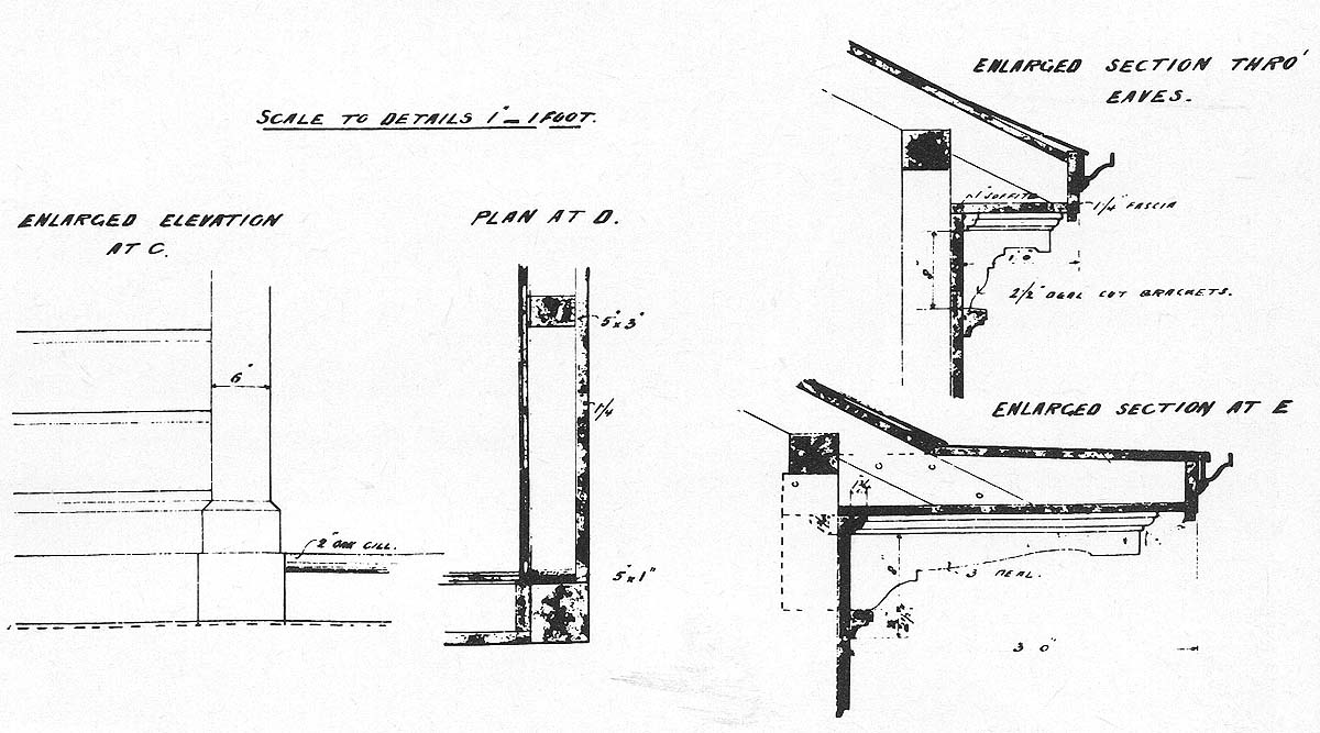 Close up showing details of the various sections and materials used in constructing Gravelly Hill's waiting room