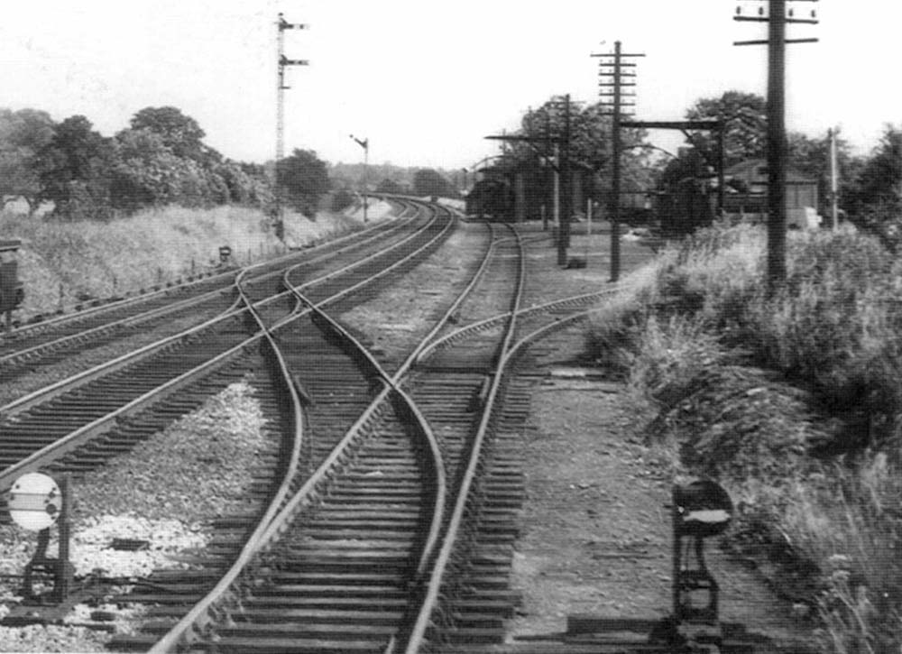 Close up showing the sidings and goods shed 