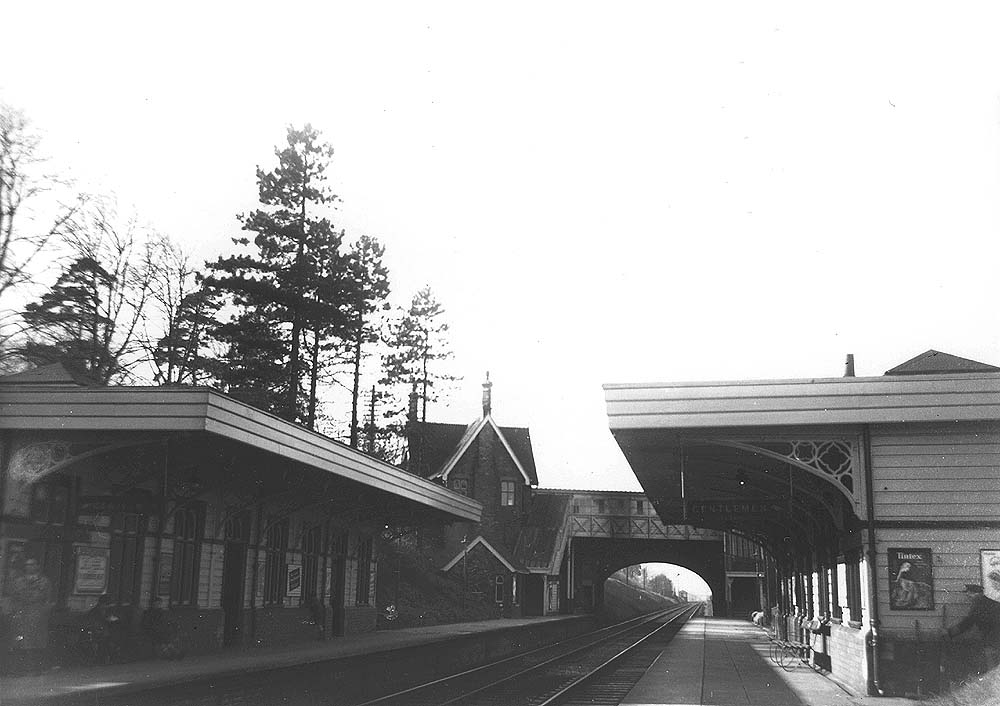 Looking towards Birmingham in the 1950s with the station looking little different to when it first opened in 1884