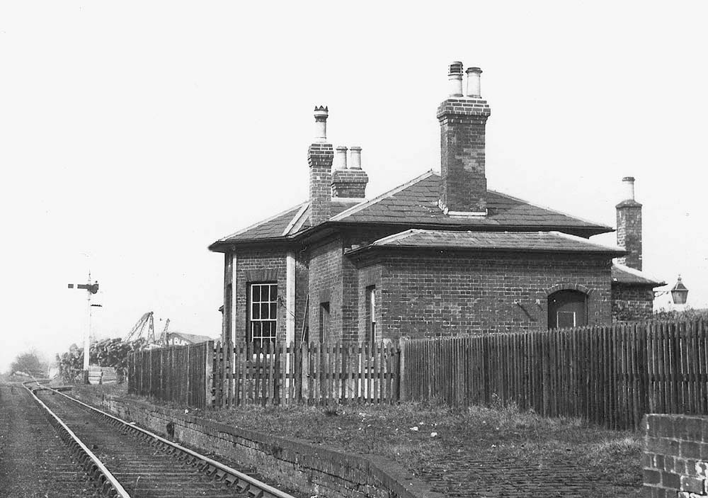 Close up showing the original B&DJR Hampton station building which housed a booking hall, waiting rooms and parcels office