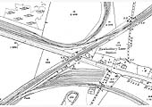 A 1912 Ordnance Survey map of Hawkesbury Lane station and the junctions for Exhall Colliery and Wyken Colliery