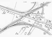 A 1902 OS map of Hawkesbury Lane station and the junctions for Exhall Colliery and Wyken Colliery