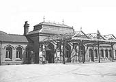Another view of the exterior of Kenilworth station now having been stripped of its glazing to the forecourt canopy as a wartime precaution