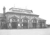 A 1959 Exterior view of Kenilworth station's front facade after being cut back in 1957 together with other work to help maintain the station
