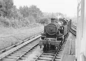 British Railways built 2-6-2T No 41232 approaches Kenilworth Junction to collect the single line staff