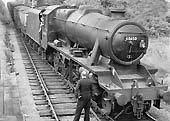 Signalman Frank Prew ready to take the single line staff off a coal train heading towards Leamington