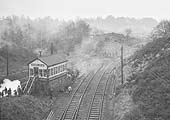 First of two views of the Permanent Way gang relaying track at Kenilworth junction in 1965