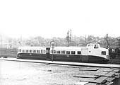 Coventry Railcar No 2, built under licence by Armstrong Siddeley, is seen standing at the Coventry end of platform one ready to return on a Leamington to Nuneaton service